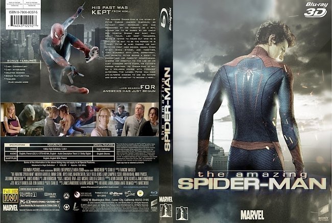 dvd cover The Amazing Spider-Man 3D - Front