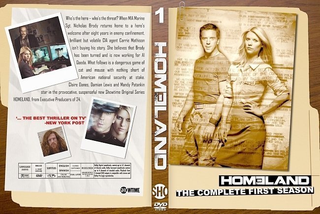 dvd cover Homeland Season 1