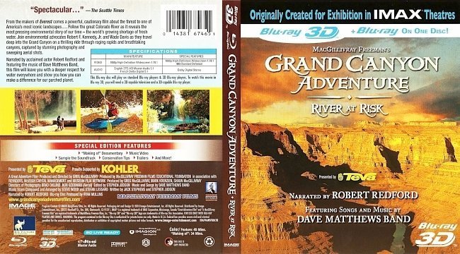 dvd cover IMAX Grand Canyon Adventure River At Risk 3D 2008 Bluray
