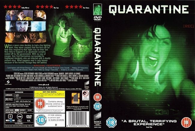 dvd cover Quarantine (2008) R2