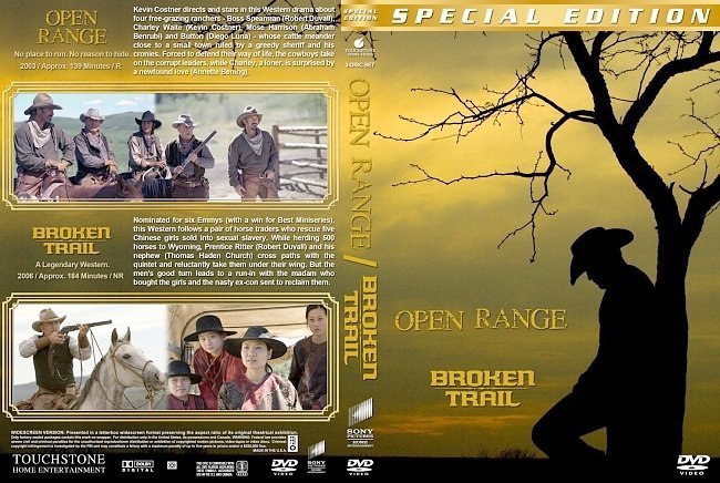 dvd cover Open Range / Broken Trail Double