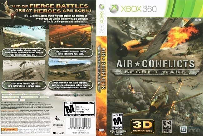 dvd cover Air Conflicts Secret Wars