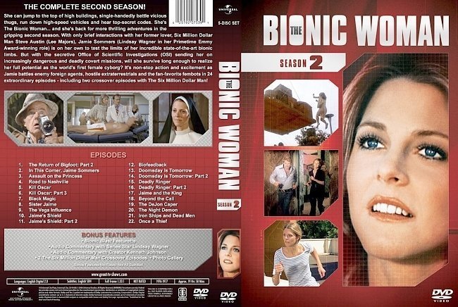 dvd cover The Bionic Woman Season 2