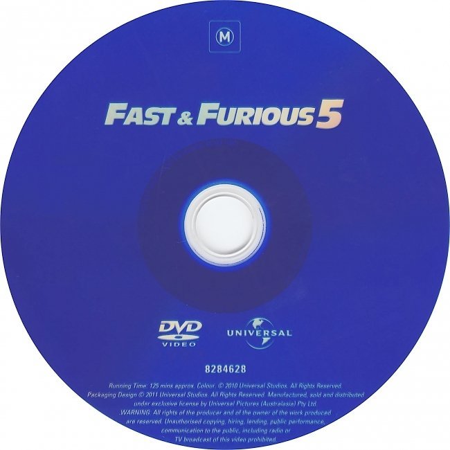 dvd cover Fast & Furious 5 (2011) R4