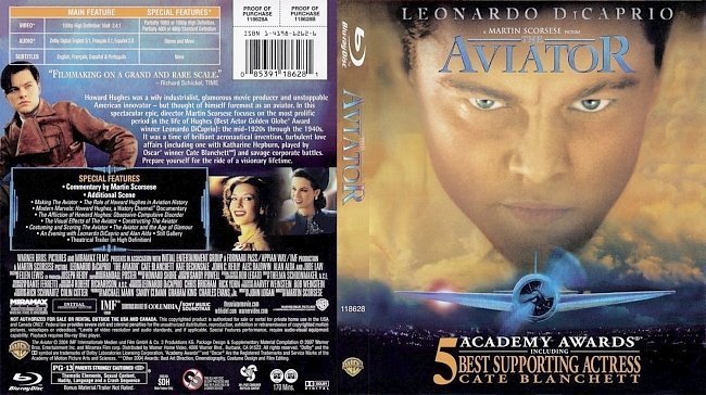 dvd cover The Aviator