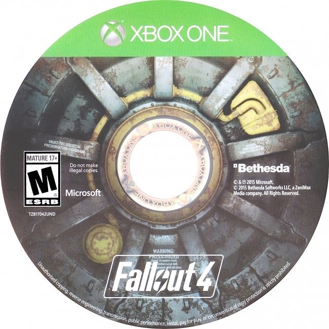 dvd cover Fallout 4 NTSC XBOX ONE