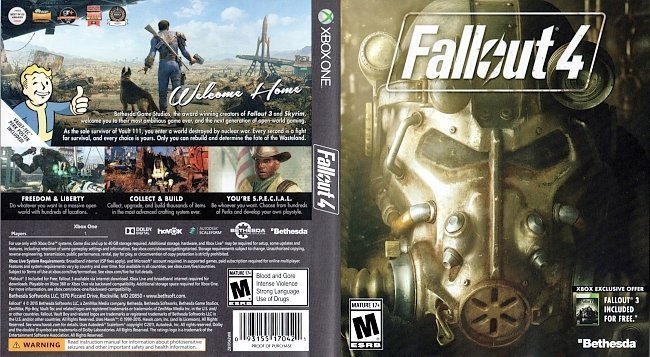 dvd cover Fallout 4 NTSC XBOX ONE