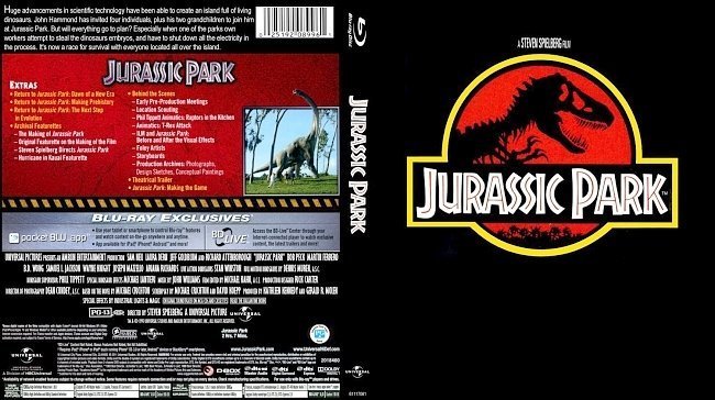 dvd cover Jurassic Park Bluray