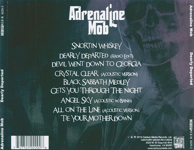 dvd cover Adrenaline Mob - Dearly Departed
