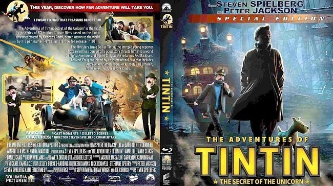 dvd cover The Adventures Of Tintin The Secret Of The Unicorn