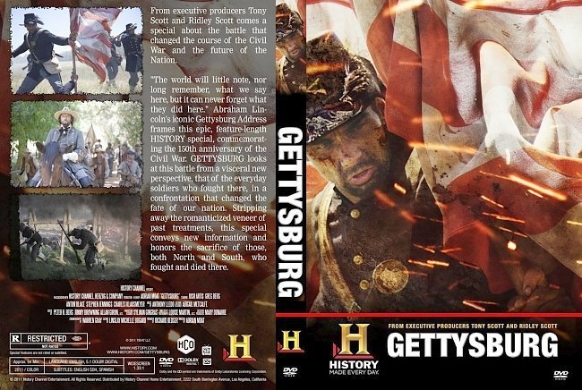 dvd cover Gettysburg