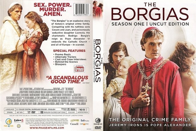 dvd cover The Borgias Season 1