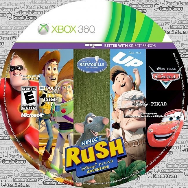 dvd cover Kinect: Rush A Disney-Pixar Adventure NTSC