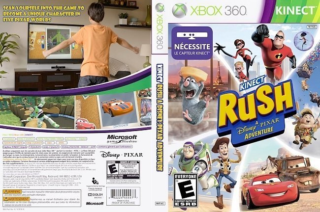 dvd cover Kinect: Rush A Disney-Pixar Adventure NTSC