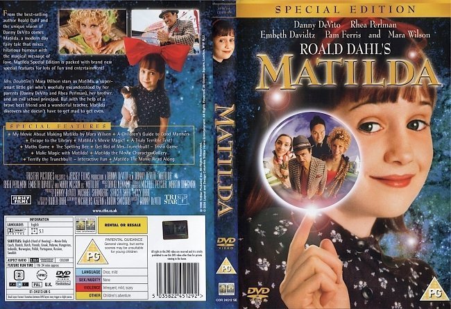 dvd cover Matilda (1996) R2 SE