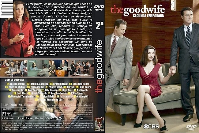 dvd cover The Good Wife: Season 2 - English - Spanish Front s