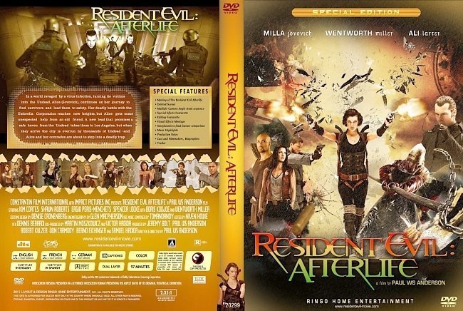 dvd cover Resident Evil Afterlife