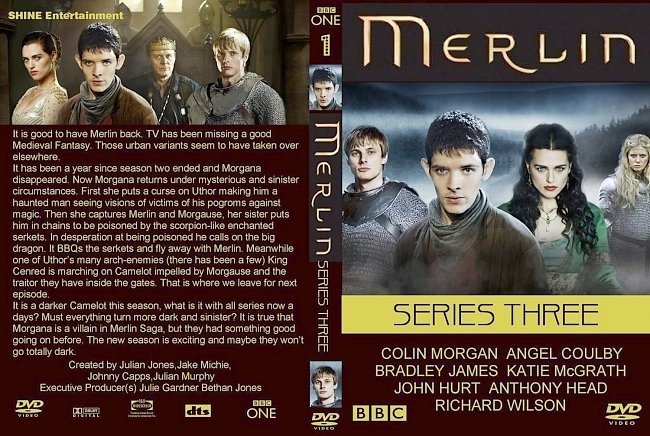 dvd cover Merlin Series 3 Volume 1