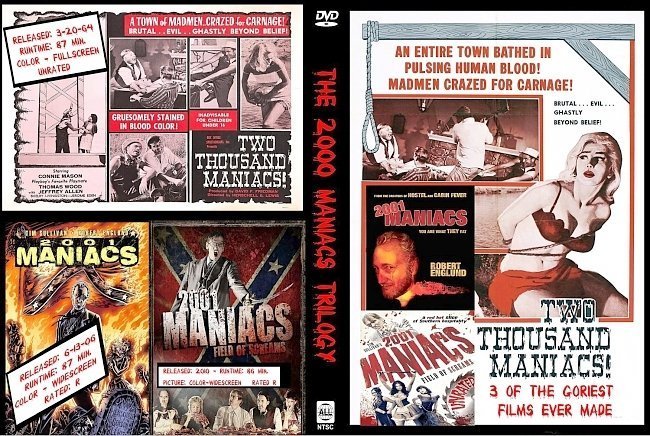 dvd cover The 2000 Maniiacs Trilogy