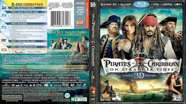 dvd cover Pirates Of The Caribbean On Stranger Tides 3D