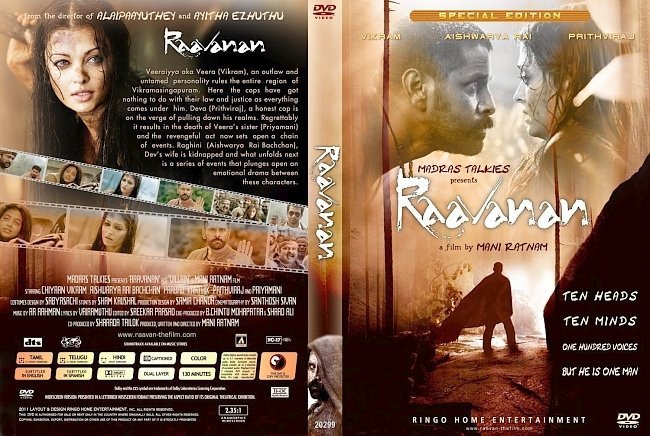 dvd cover Raavanan