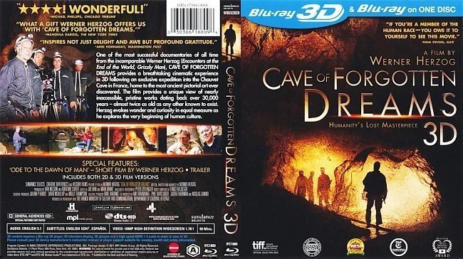 dvd cover Cave of Forgotten Dreams 3D Bluray