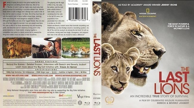 dvd cover The Last Lions
