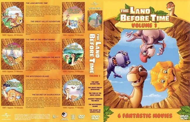 dvd cover The Land Before Time Volume 1