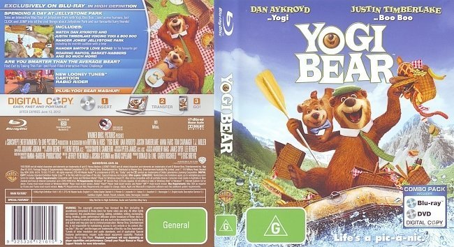 dvd cover Yogi Bear (2010) WS C/3 Blu-Ray