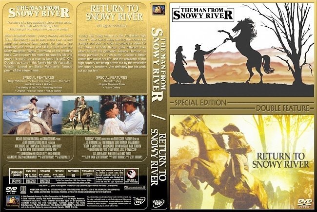dvd cover The Man From Snowy River / Return to Snowy River Double