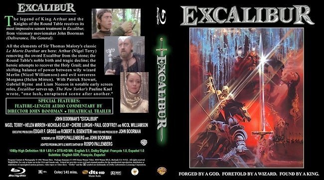 dvd cover Excalibur Blu ray