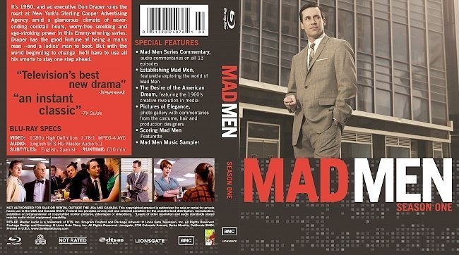 dvd cover Mad Men Season 1-2-3-4 Front Blu-Ray Covers