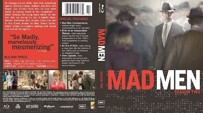 dvd cover Mad Men Season 1-2-3-4 Front Blu-Ray Covers