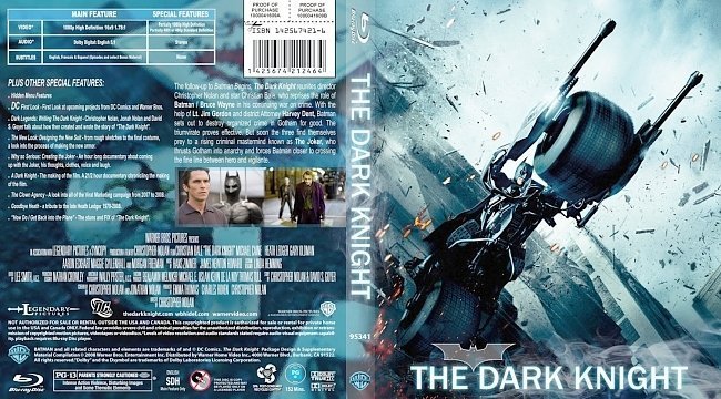 dvd cover The Dark Knight Blu ray 1