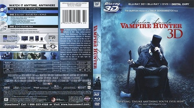 dvd cover Abraham Lincoln Vampire Hunter