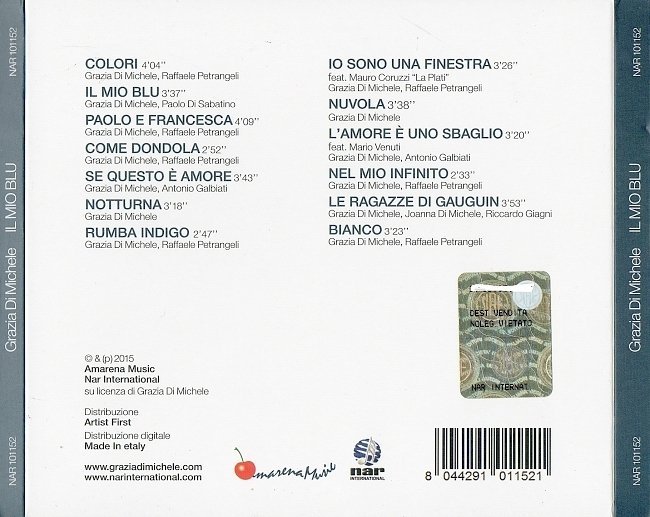 dvd cover Grazia Di Michele - Il Mio Blu