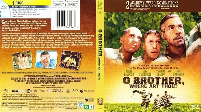 dvd cover O Brother, Where Art Thou?