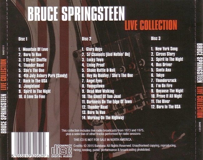 dvd cover Bruce Springsteen - Live Collection