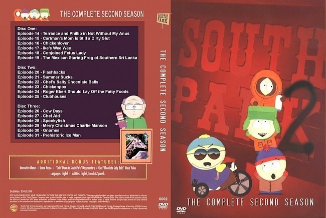 dvd cover South Park Season 2 Single