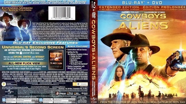 dvd cover Cowboys Aliens English French Bluray