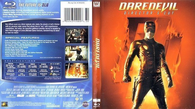 dvd cover Daredevil: Director's Cut (2003) R1 Blu-Ray