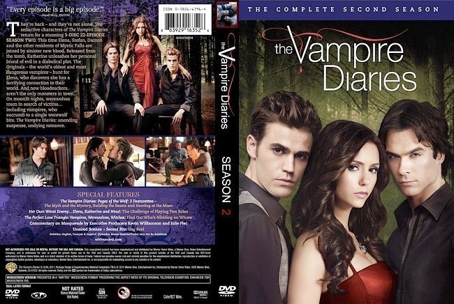 dvd cover The Vampire Diaries Season 2