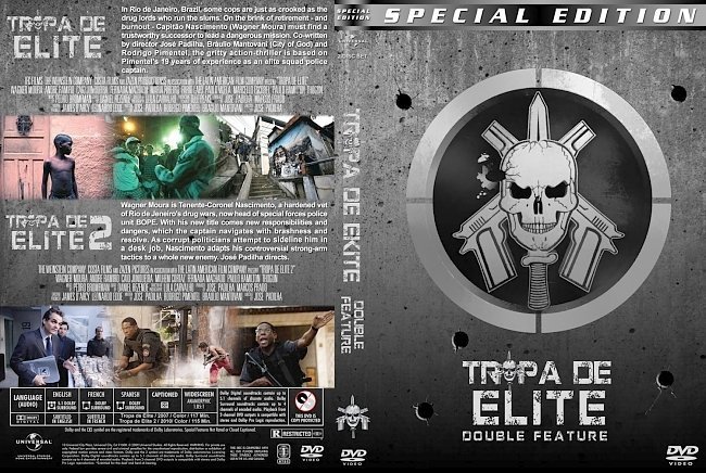 dvd cover Tropa De Elite Double Feature