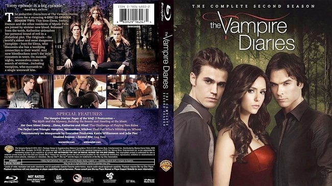 dvd cover The Vampire Diaries season 2