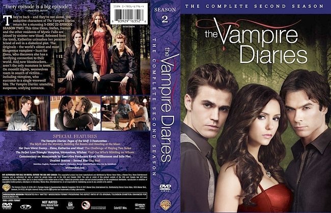 dvd cover The Vampire Diaries Season 2 R1 Slim 6 Disc