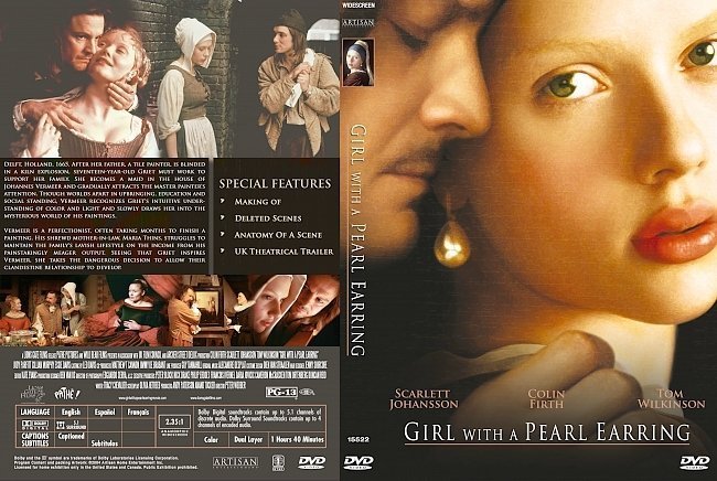 dvd cover Girl With A Pearl Earring (2003)