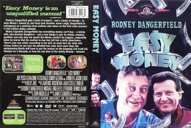 dvd cover Easy Money (1983) WS FS R1