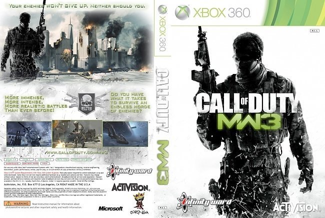dvd cover Call of Duty Modern Warfare 3 NTSC fx1