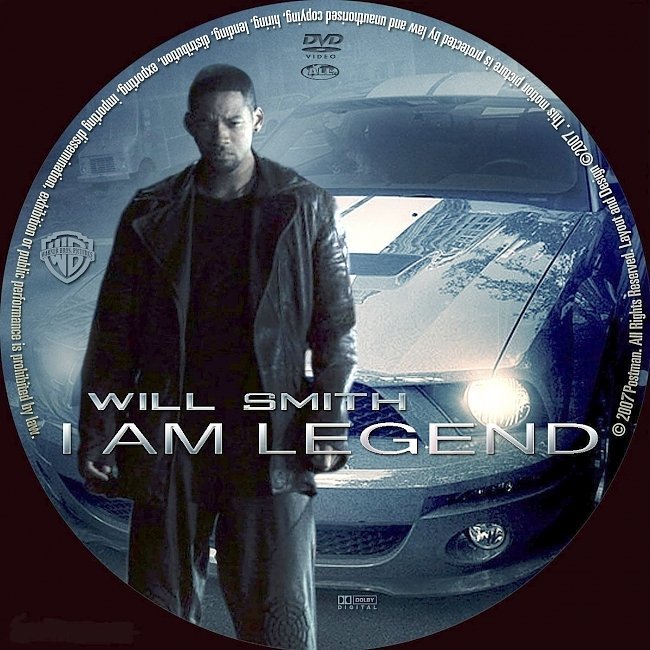 dvd cover I Am Legend (2007) Custom Covers