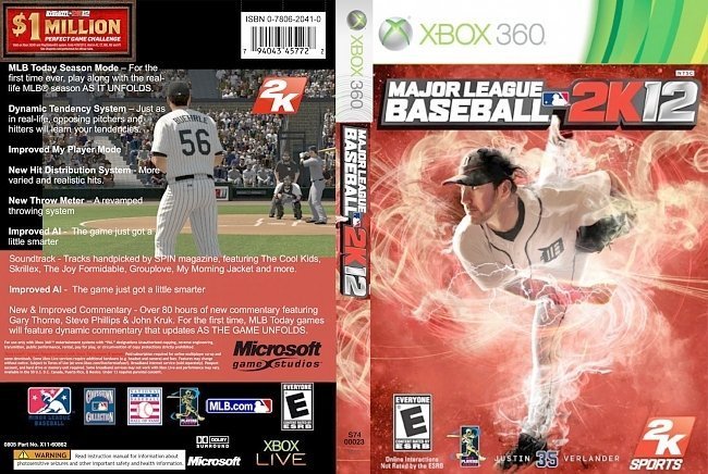 dvd cover Major League Baseball 2K12
